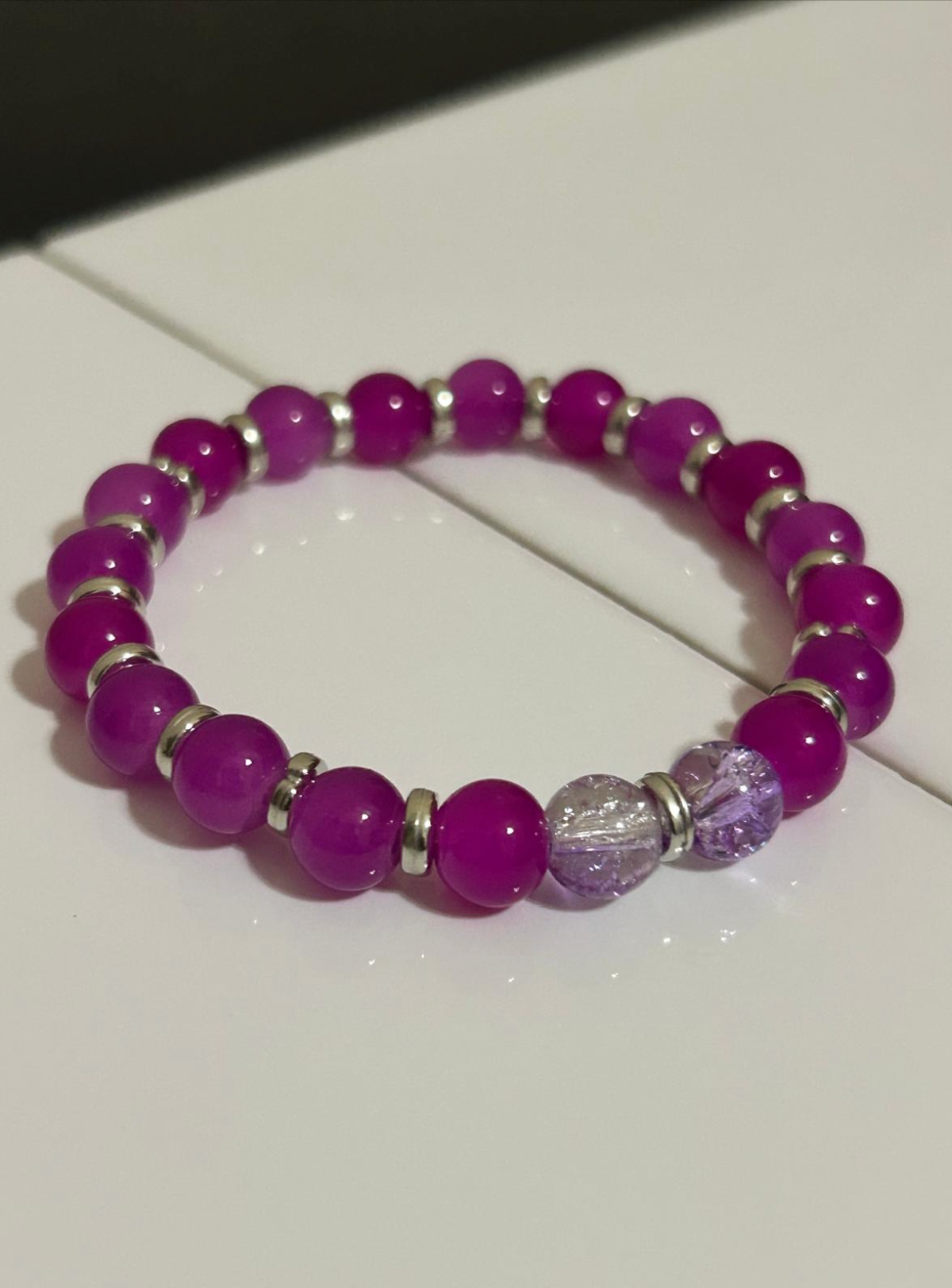 Beaded Bracelet with Mixed Colors and intervals