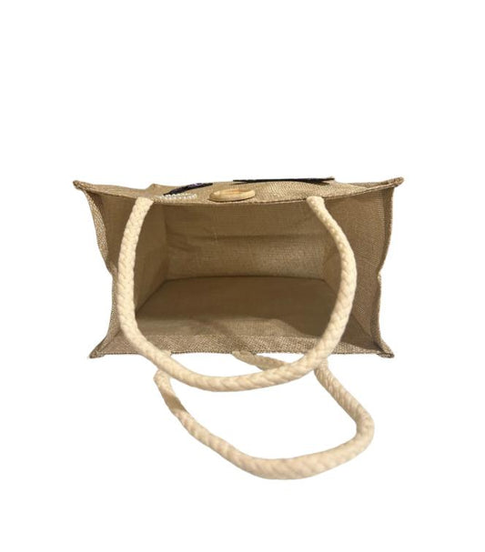 Butterfly Bliss Jute Tote Bag & Pouch Set