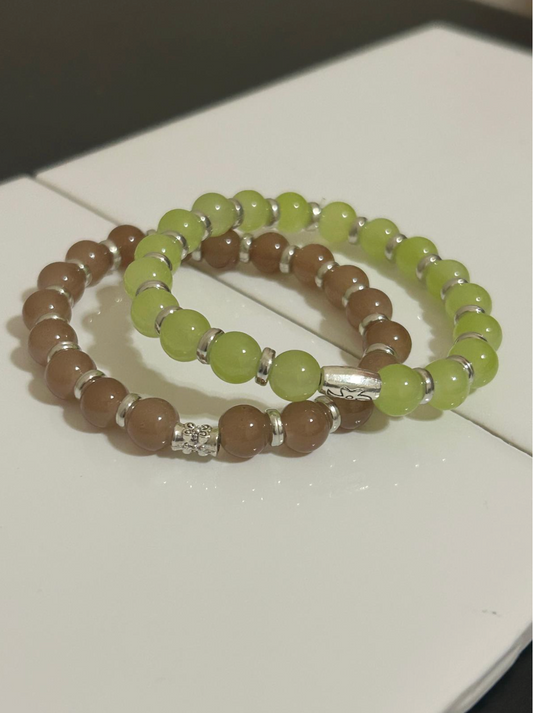 Beaded Bracelet Pair