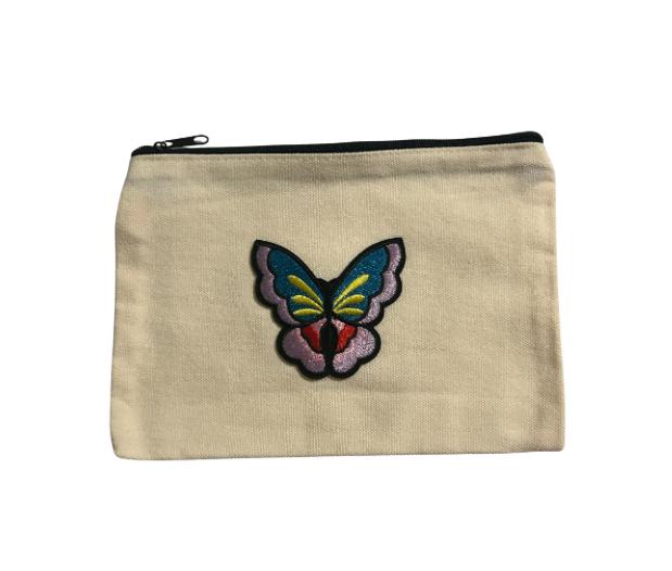 Butterfly Bliss Jute Tote Bag & Pouch Set