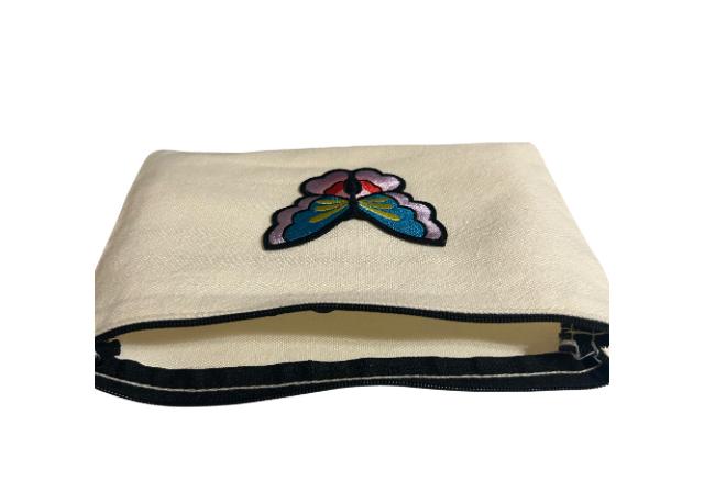 Butterfly Bliss Jute Tote Bag & Pouch Set