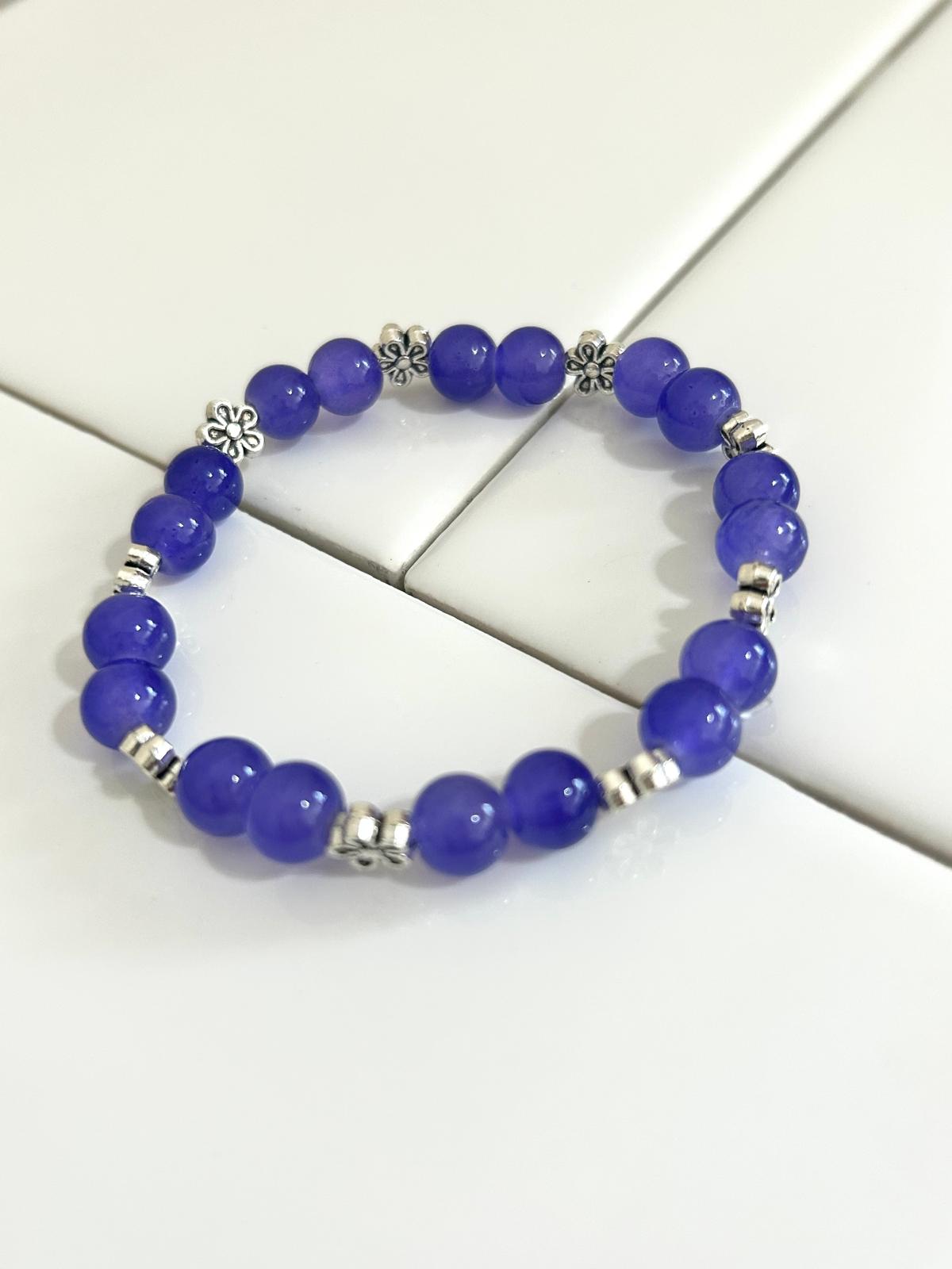 Bracelet with Silver Flower Intervals